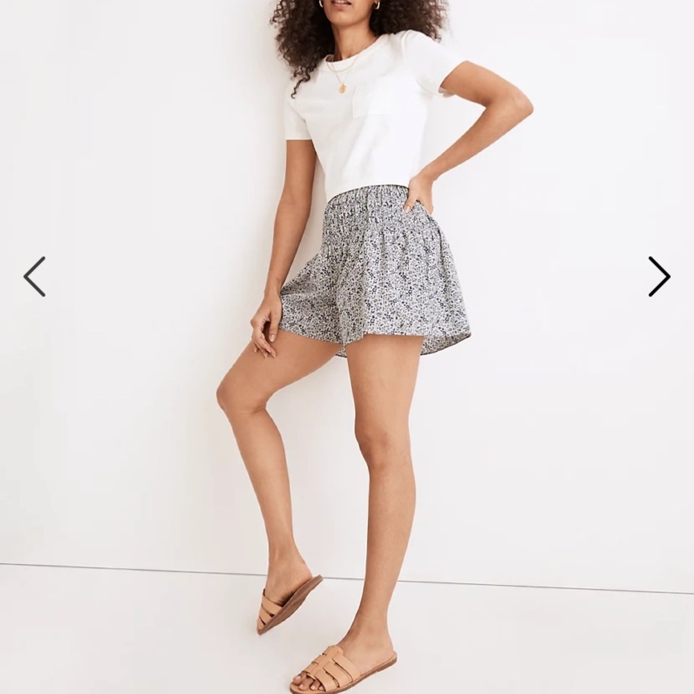 Madewell Smocked Pull-On Shorts